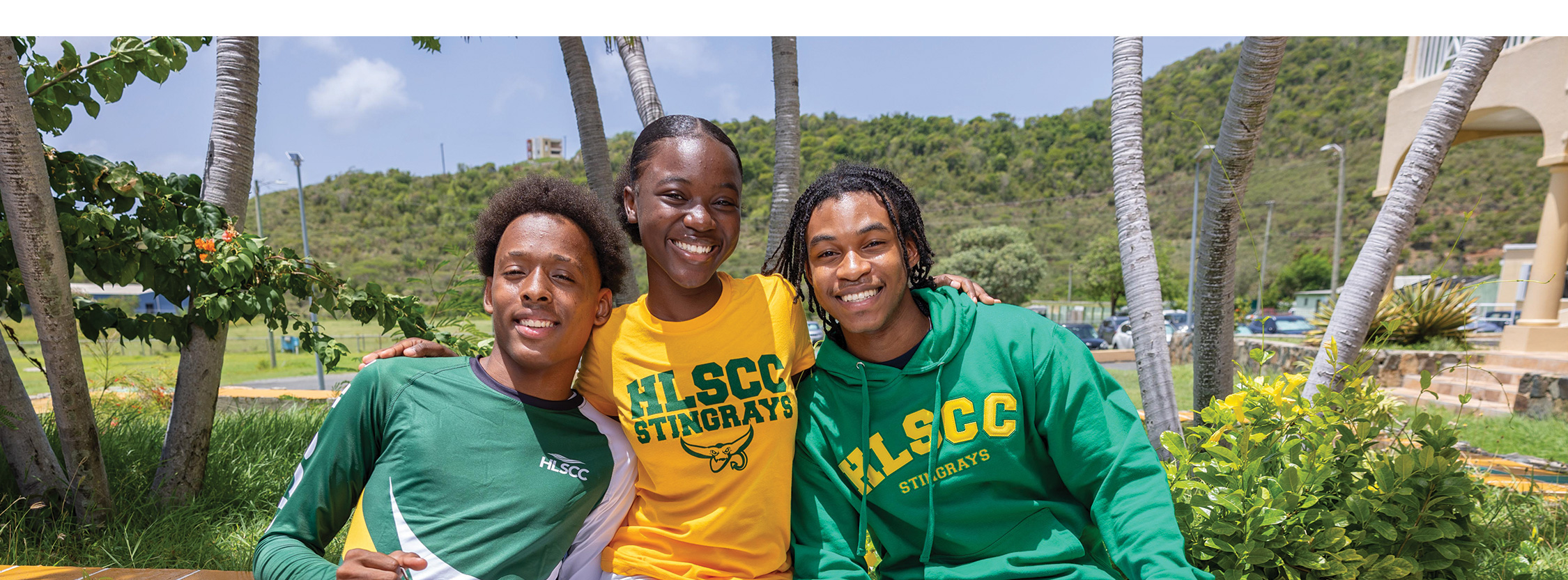 Students wearing HLSCC pride clothing