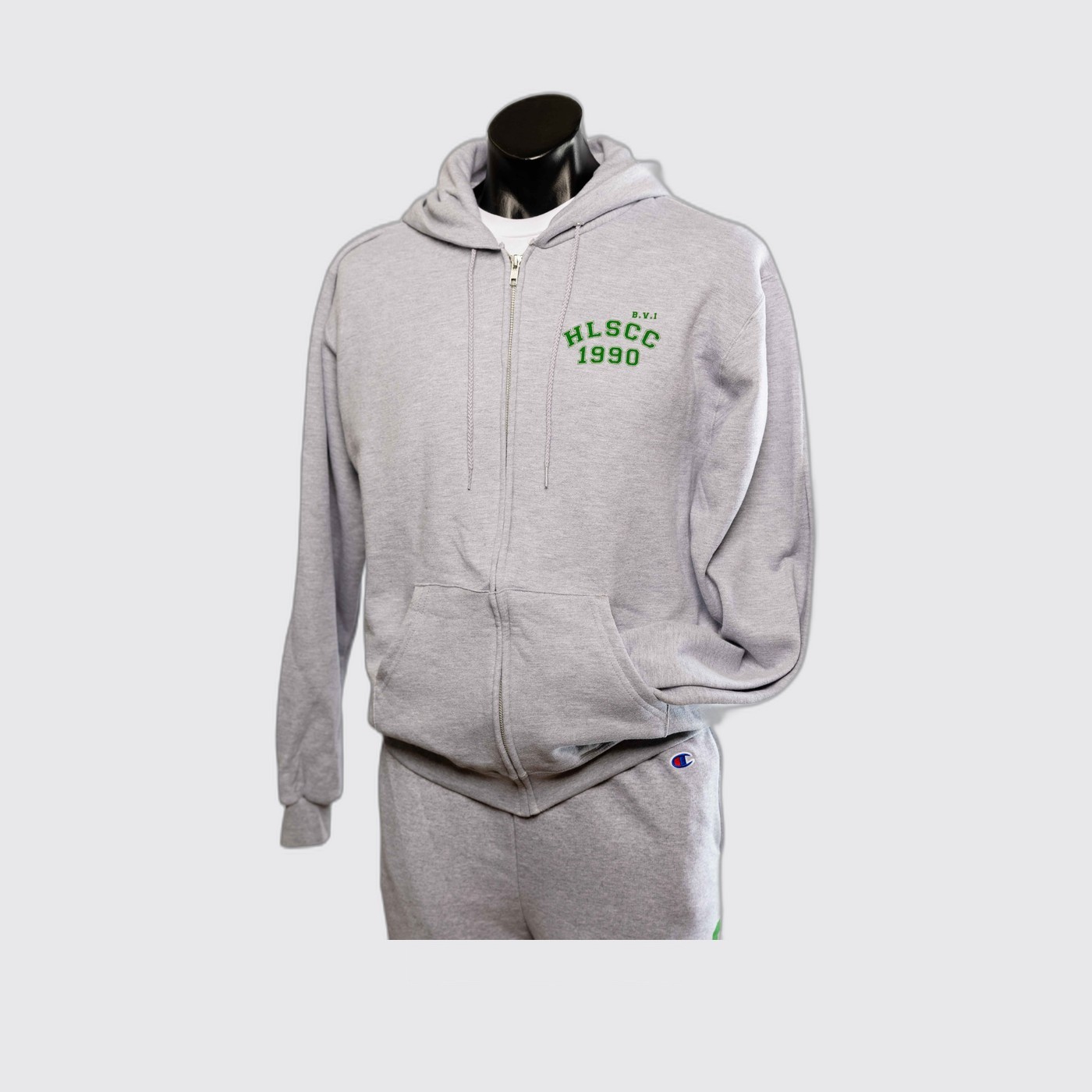HLSCC Champion Light Steel Full Zip Hoodie