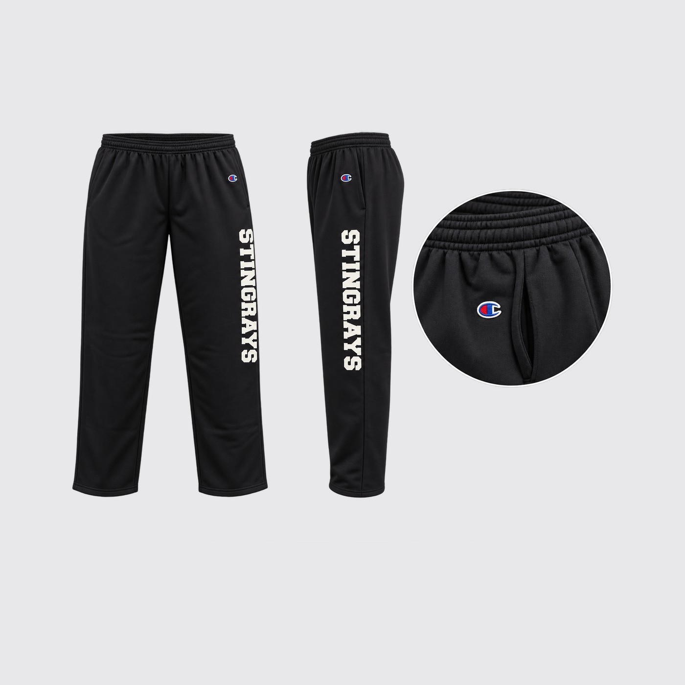 HLSCC Champion Open Bottom Sweatpant – Black