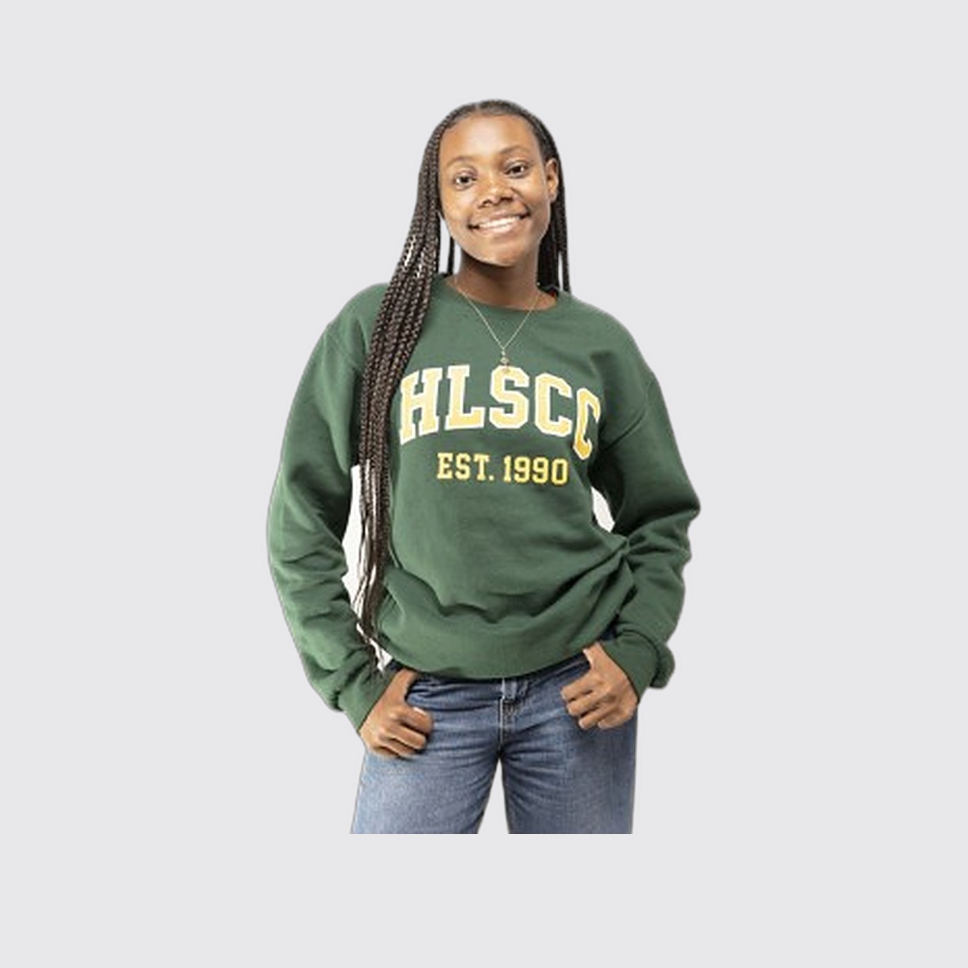 HLSCC Jerzees Green Crew Sweatshirt – photo 2